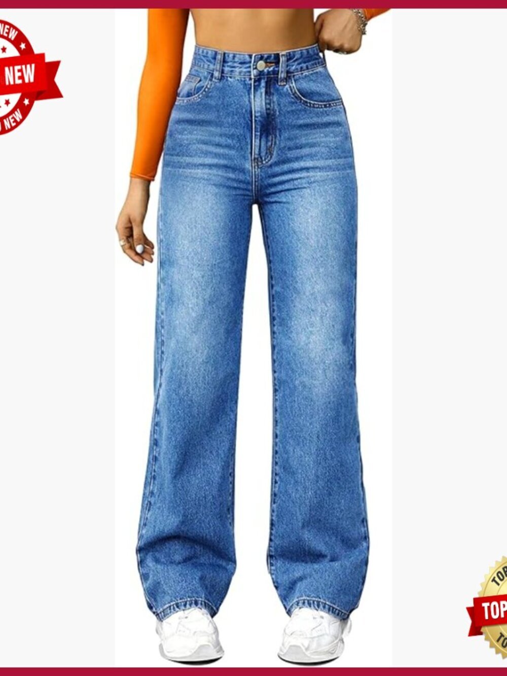 High Waist Straight Leg Wide Leg Boyfriend Jeans Loose